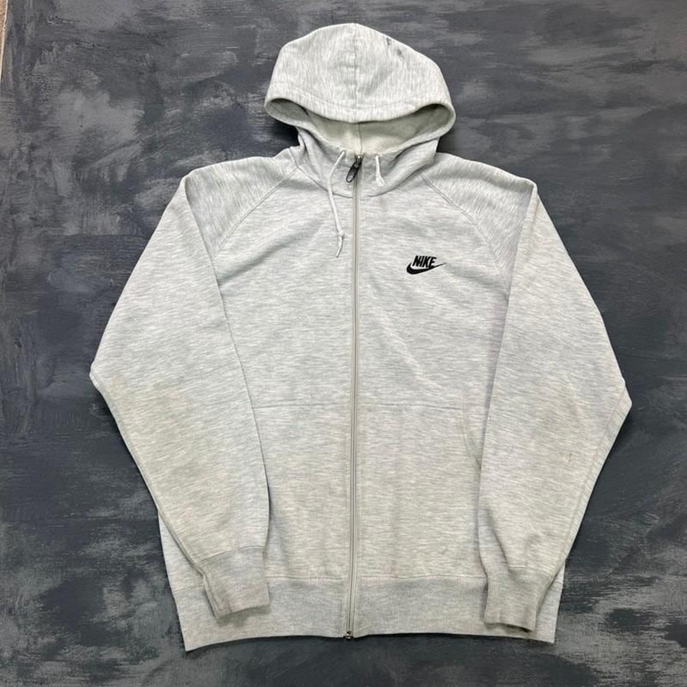Vintage Nike‎ Zip Up Hoodie Mens XL Gray 1980s USA Blue Tag